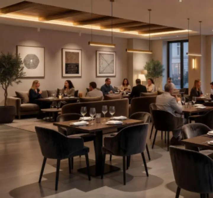 Moderní lounge restaurace OFFLINE ZABAVA HUB