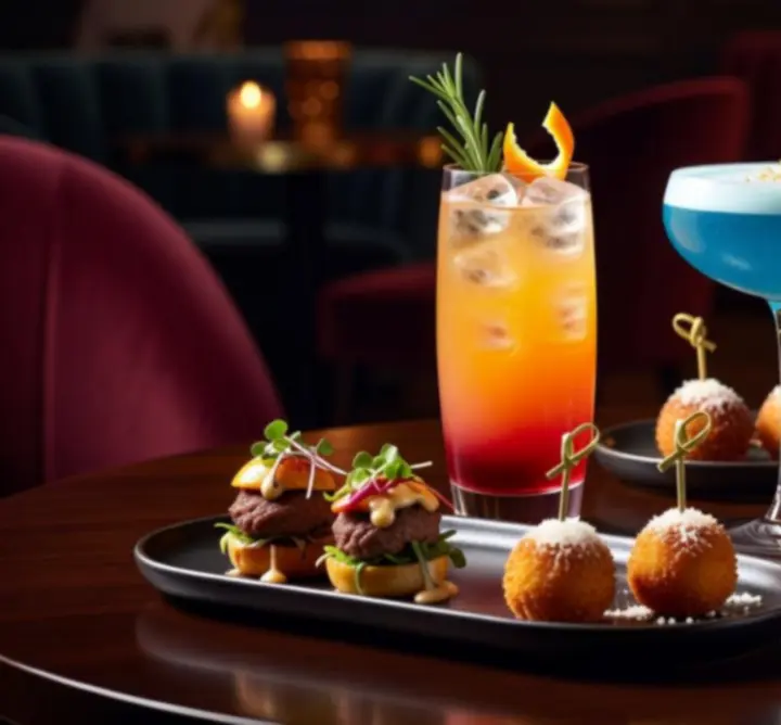 Exkluzivní koktejly a tapas servírované pouze pro hosty lounge